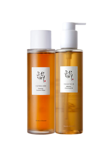 Beauty of Joseon ثنائي التنظيف والترطيب + ليفة تقشير: زيت الجينسنغ وماء خلاصة...