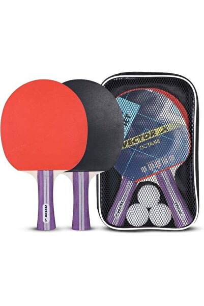 Vector X Octane Table Tennis Playset – Complete Ping Pong Set with Rackets, Balls & Net for Indoor