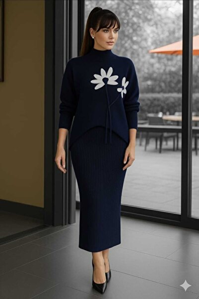 AŞMİ FLOWERS KNITTED SUIT