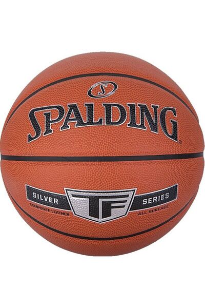 SPALDING كرة سلة TF Silver Composite - مقاس 7، وزن رسمي، للاستخدام الداخلي وا...