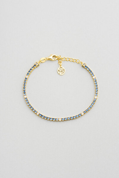 So CHIC... Gökkuşağı Yolculuğu 18 Ayar Sarı Altın Kaplama 19 Cm Su Yolu Bileklik