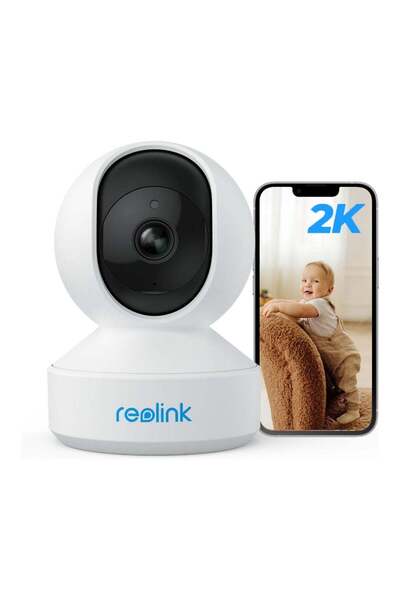 ReoLink كاميرا مراقبة داخلية بدقة 2K طراز E1 (تتحرك بزاوية 360 درجة، رؤية ليل...