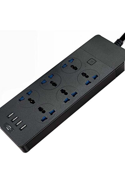 UNIPOWER شريط طاقة 10 في 1 - 6 منافذ كهربائية عالمية، 4 منافذ USB، سلك بطول 2...