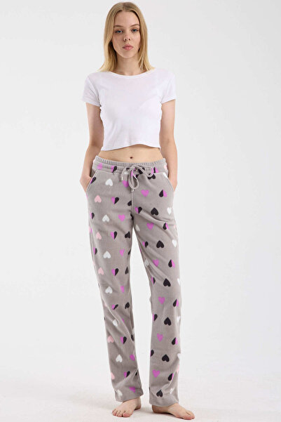 Sementa Patterned Fleece Sweatpants - Gray