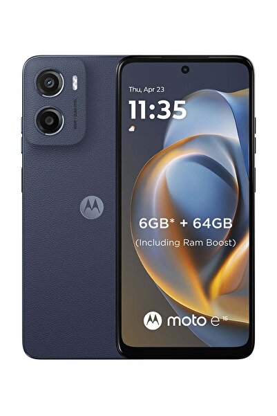 Motorola E15 4G Dual SIM Denim Blue 2GB RAM 64GB - Middle East Version