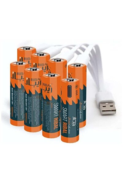 REBAL 8 بطاريات AAA قابلة لإعادة الشحن (بحجم جهاز التحكم عن بعد)