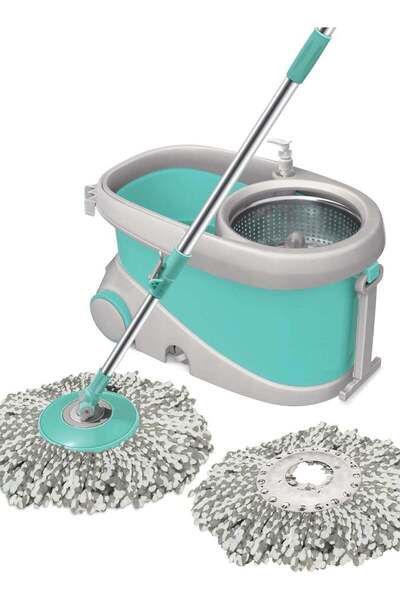 Spotzero by Milton Prime Spin Mop & Bucket Set - 360° Microfiber, Liquid Disp...