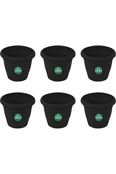 TrustBasket أواني نباتات بلاستيكية دائرية معالجة بالأشعة فوق البنفسجية، 25.4 ...