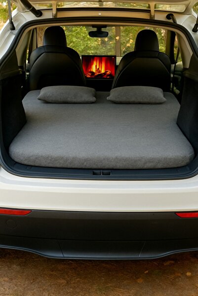 PL BEDDİNG Tesla Model Y uyumlu VISCO Kamp Yatağı - Şişirme Gerektirmez - Çan...