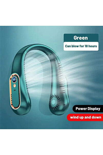 NEALDİN USB Şarjlı Pervanesiz Boyun Fanı – Mini Taşınabilir Sessiz 5 Kademe Y...