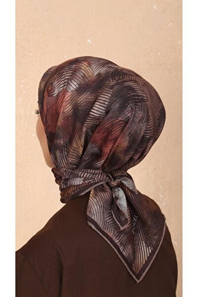 locella Soft Pamuk Eşarp Kahve-2