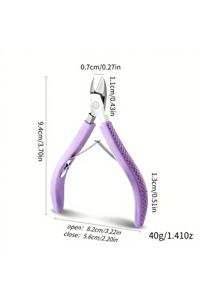 Choice1 مقص أظافر جديد من فيوليت/紫罗兰، مزيل للجلد الميت، مقص أظافر من الفولاذ ...