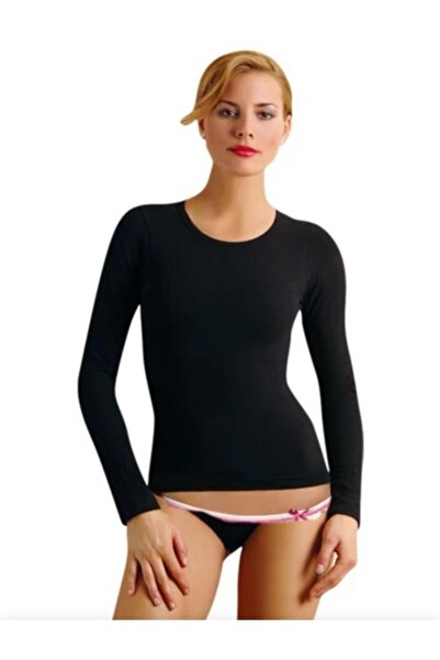 Anıt Açık Yaka Uzun Kol T-shirt