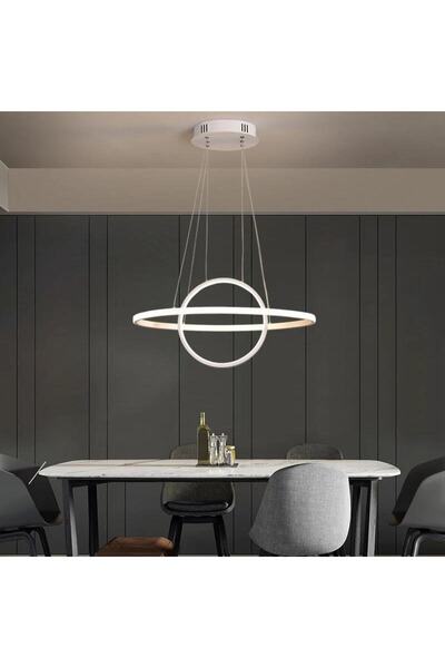Elektroyou Ares Beyaz Modern 2'li Günışığı Ledli Avize