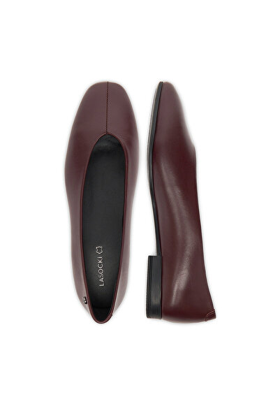 LASOCKI ballerina shoes women burgundy