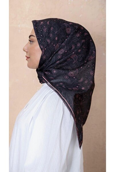 locella Soft Pamuk Eşarp Siyah Pembe-24