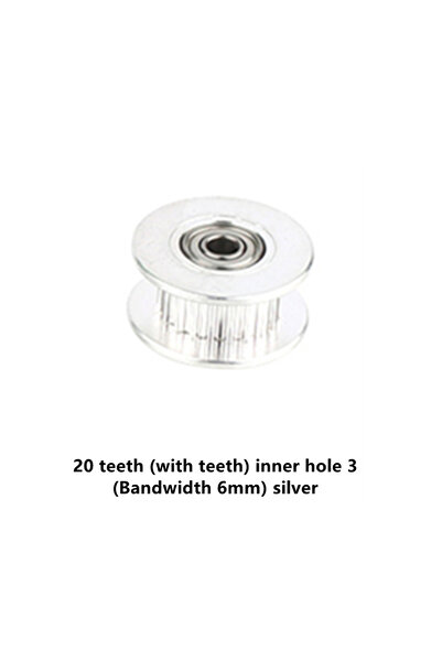 Choice1 بكرة توقيت وسيطة GT2 ذات 20 سنًا، H3، 6 مم، قطعة واحدة، 16 سنًا، بقطر 3/4/5/6 مم، مزودة بمحامل.