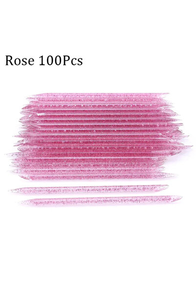Choice4 Rose 100Pcs 50/100 Pcs Reusable Double-Ended Cuticle Tool - Crystal N...