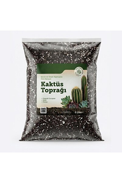 NZB Kaktüs Toprağı (5 LİTRE) Organik Cocopeat Perlit Pomza Karışımlı Kaktüs ve Sukulent Toprağı Toprak