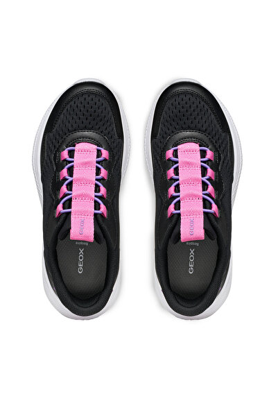 Geox Girls Sneakers Black/Fuchsia J Sprintye Fast In G