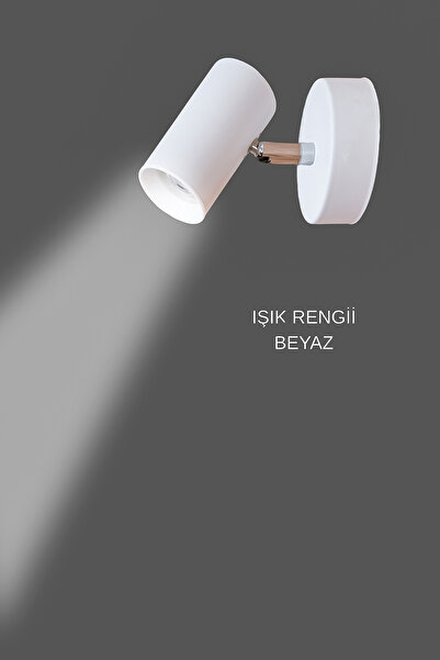 Turanconcept Spot 360 Modern Tasarım Tekli Hareketli Aplik (BEYAZ IŞIK) İç Me...