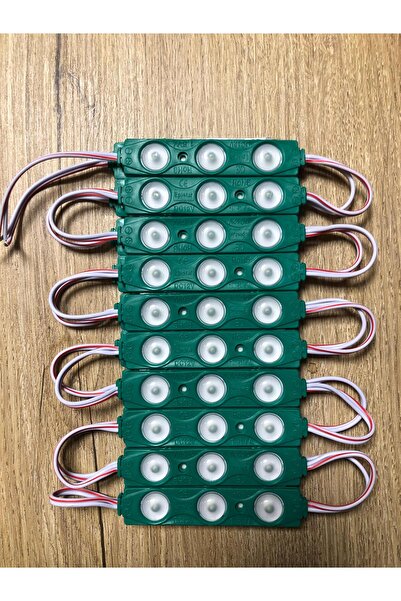 KaraköyOnline 10 Adet 1.5 Watt Amber Modül Led 2835 Mercekli 12 Volt