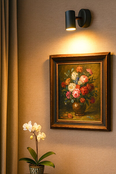 Turanconcept Spot 360 Modern Tasarım Tekli Hareketli Aplik (GÜN IŞIĞI) İç Mekan Duvar Aydınlatma Hol Cafe Ofis