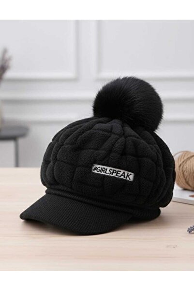 Tradinyom Beretă de blană pentru femei cu design special - beretă