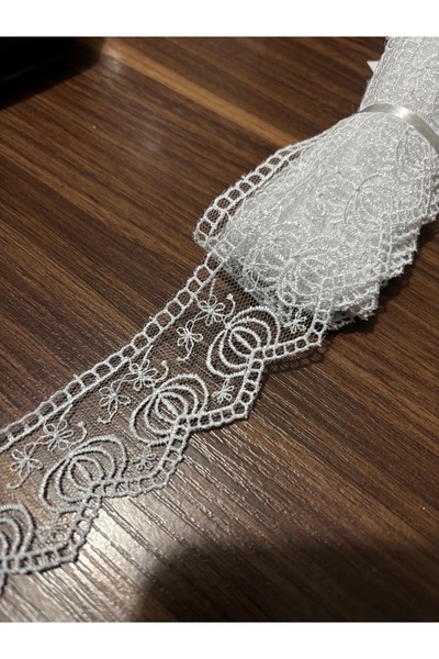 Butik Piyasa Güpür tül dantel top 9 metre imza