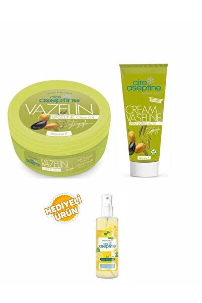 CIRE ASEPTINE Zeytinyağlı Vazelin Kavanoz 150Ml+Zeytinyağlı Tüp 75 Ml+Limon K...