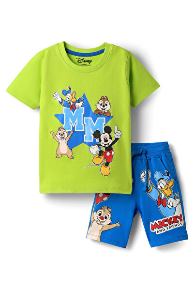 Babyhug Disney Single Jersey Knit Half Sleeves T-Shirt & Shorts Set Mickey Mo...