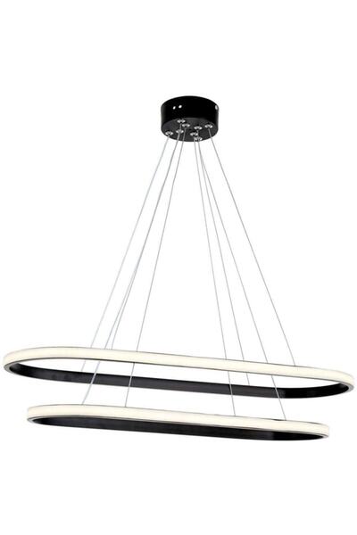 Elektroyou Trend 2'li Siyah Modern Günışığı Ledli Avize