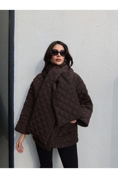 ESRAHELVACI Quilted Shawl Detailed Coat