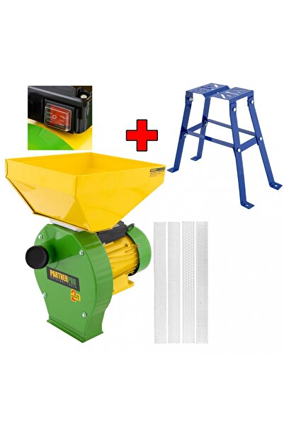 PartnerPro Moară electrică PartnerPRO, 3900W, Productivitate 240Kg/h, Înfășurare din cupru, Buncăr mărit + Suport