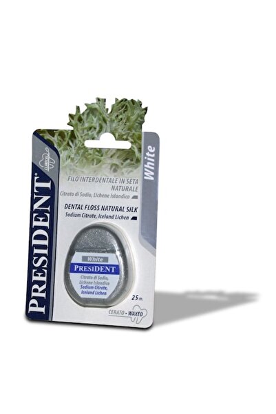 President Ață dentară albă, nailon, mentă, 50 m, efect de albire a lichenilor