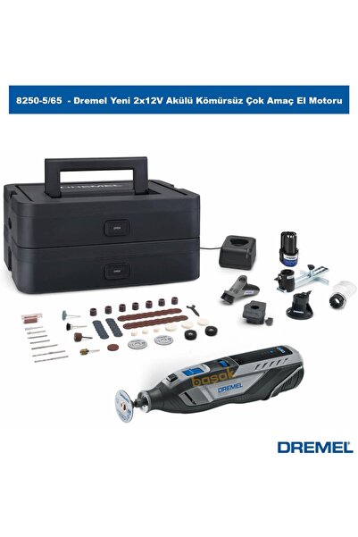 Dremel 8250-5/65 Yeni 2x12V Akülü Kömürsüz Çok Amaç El Motoru F0138250JF