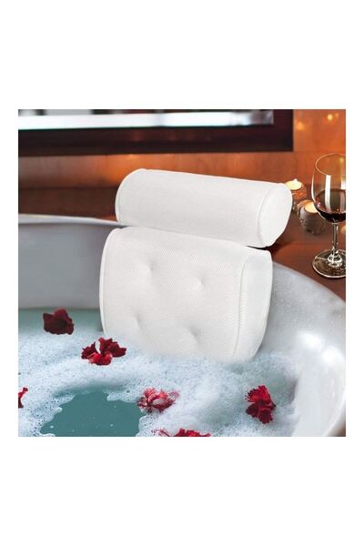Generic Bath Spa Pillow white 14X13X3inch