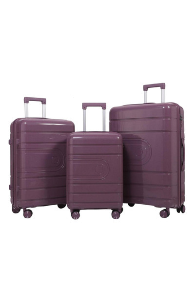 Generic 3-Piece PP Hard Shell Luggage Set | Lightweight Durable Suitcase with 360° Wheels for Travel