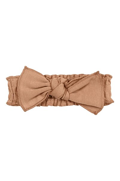 Lovedbaby Bentita bebe cu fundita din 100 % bumbac certificat GOTS, Nutmeg , 0-2 ani