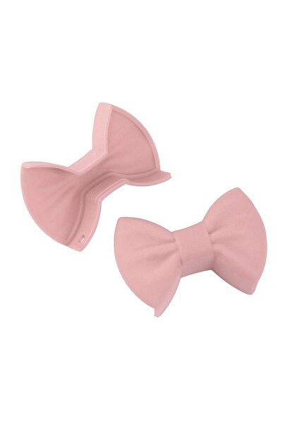 OEM Set of 2 heat-resistant pot protectors, bow pattern, silicone, pink, 9x6x3 cm
