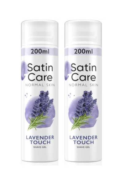 Venüs 2Piece Satin Care Women's Shaving Gel for Normal Skin Lavender Touch 200 ml