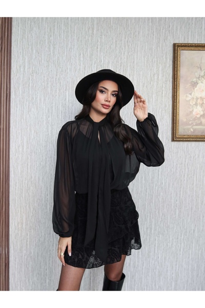 ESRAHELVACI Skirt with Velvet Lining Tulle Mini Dress