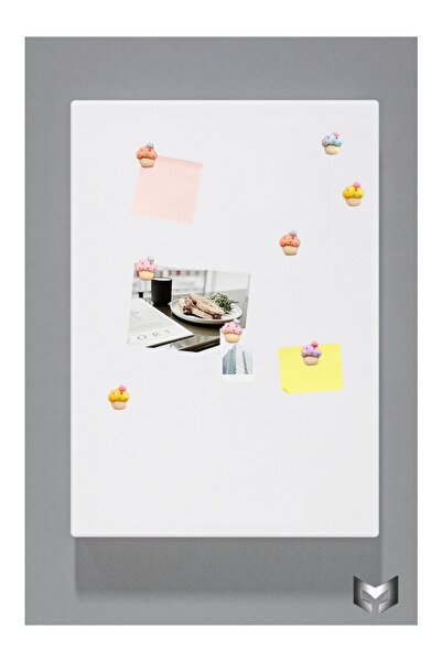 YİĞİT METAL 8'li Dekoratif Karışık Mini Cupcake Desenli Mıknatıs-Magnet Buz D...