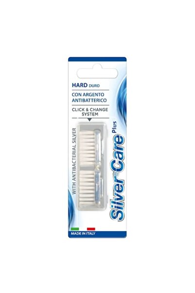 SILVER CARE - Set de 2 capete de periuță de dinți de schimb (rigide)