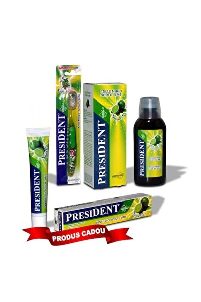 President Promotional package for children 6+: Lime toothpaste 50 ml, Lime mo...
