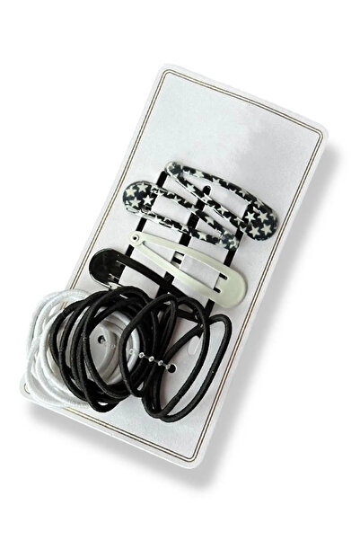 Mutenaura Black and White Color Side Buckle and Rubber Buckle Set