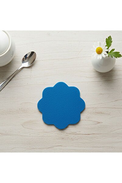 Grand Fine Art Felt Coasters Set of 4 Blue Round 10X10 cm