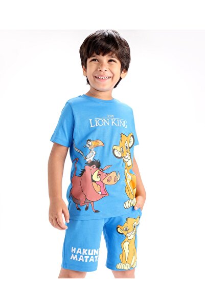 Babyhug Disney تيشيرت وشورت بأكمام نصفية من نسيج جيرسي مفرد، مزين برسومات الأ...