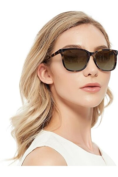 LVIOE Polarized UV400 Women's Square Sunglasses - Classic Frame, Durable Comfort