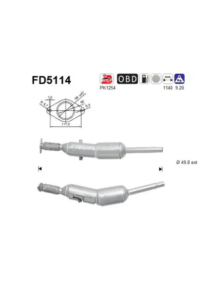 As Filtru Funingine/Particule Sist.De Esapament Renault Kangoo / Grand Kangoo...